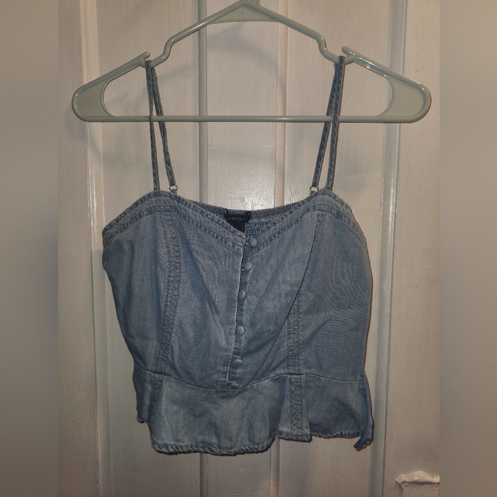 Denim Crop Top